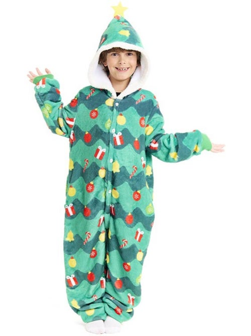 Kerstboomkostuum of pyjama met capuchon - Kiabi