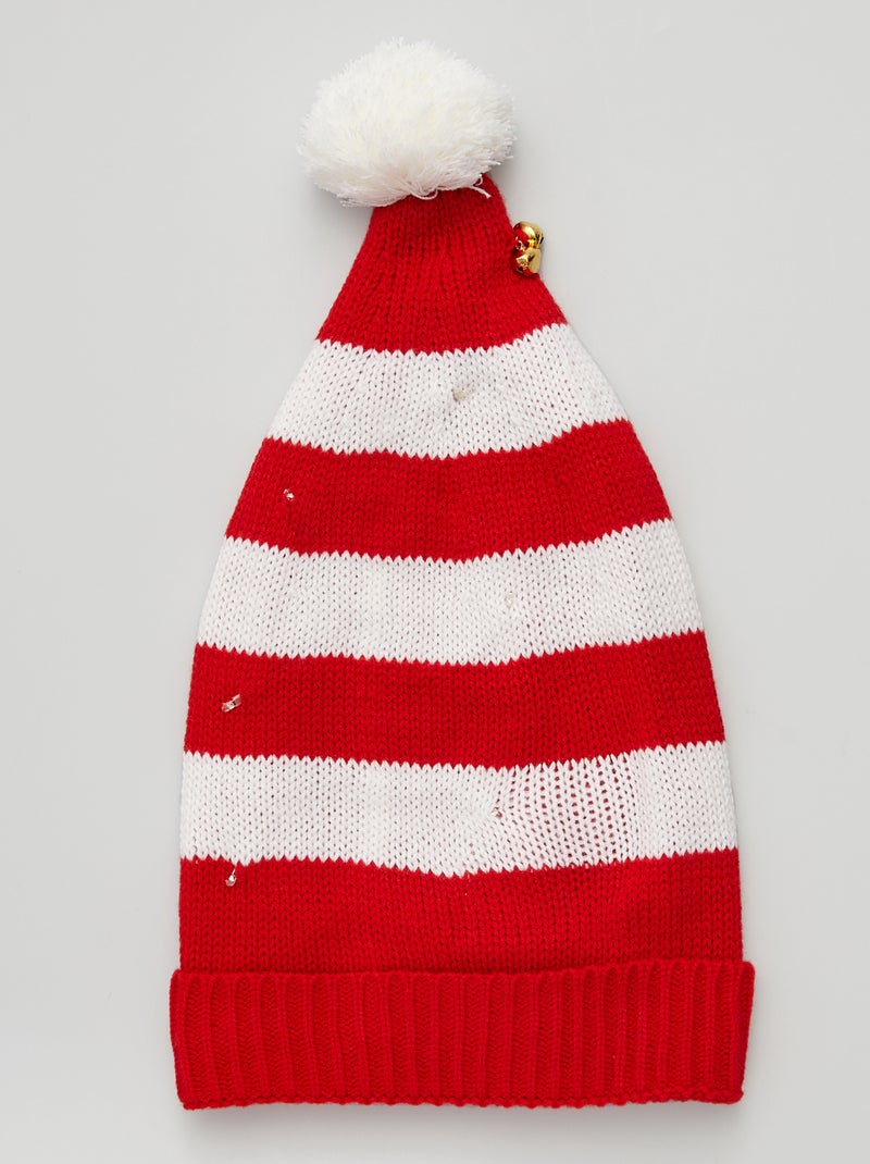 Kerstmuts met ledlampjes rood - Kiabi