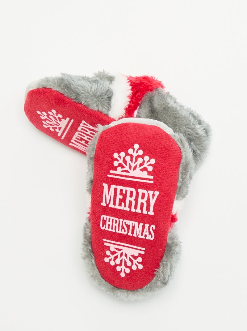Kerstpantoffels 'kat' Grijs - Kiabi