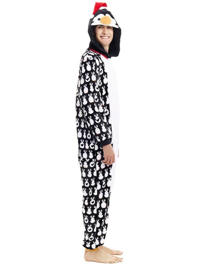 Kerstpinguïnkostuum of pyjama met capuchon Multicolor - Kiabi