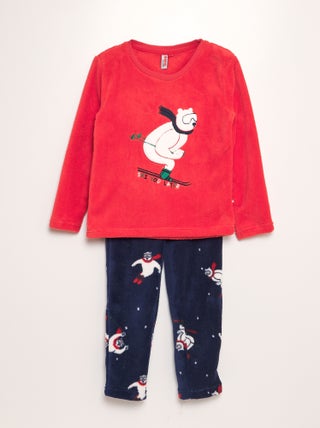 Kerstpyjama in fleece - 2-delig