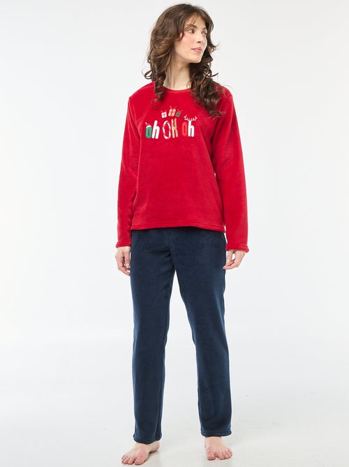 Kerstpyjama in fleece - 2-delig - Kiabi