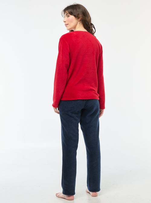 Kerstpyjama in fleece - 2-delig - Kiabi