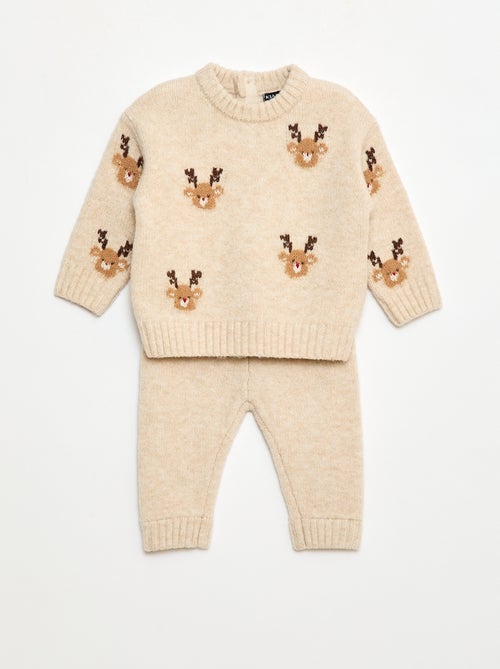 Kerstsetje - Trui + legging van tricot - Kiabi