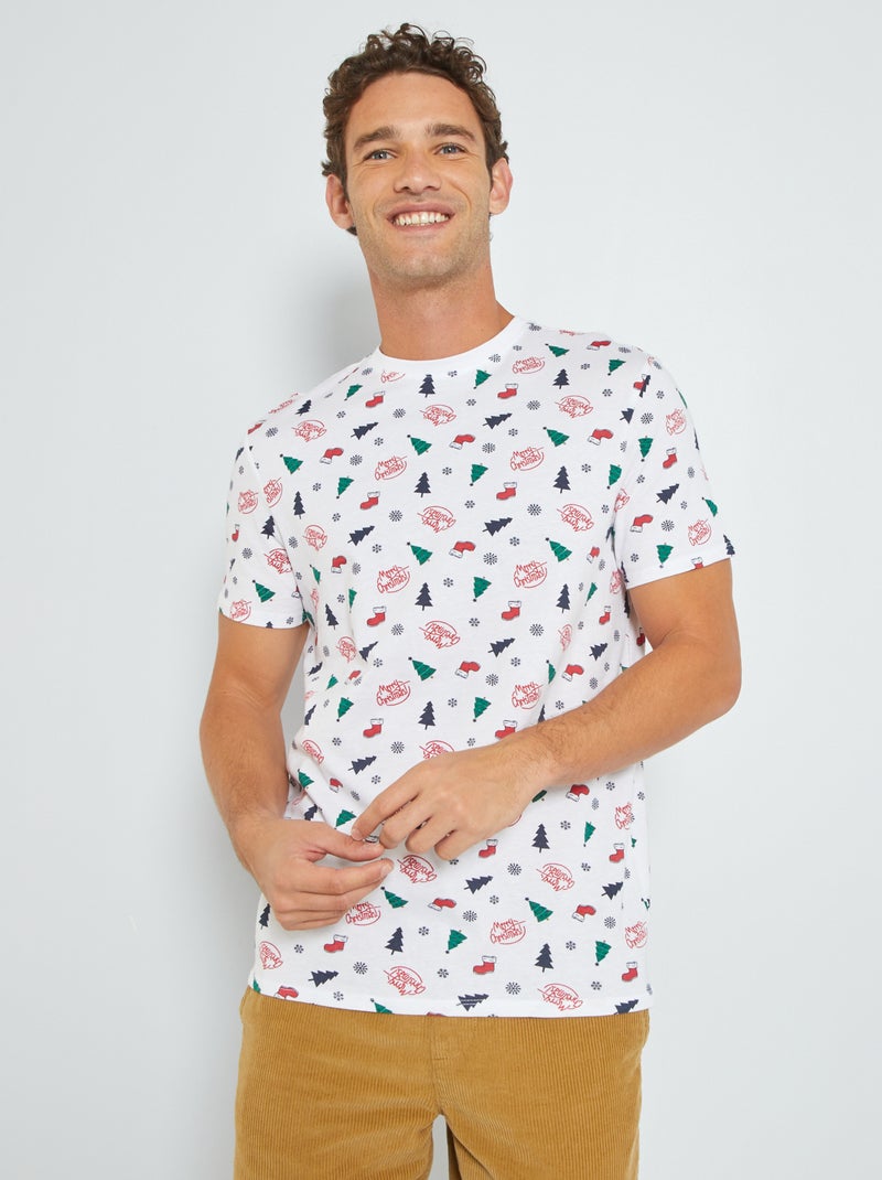 Kerstshirt WIT - Kiabi