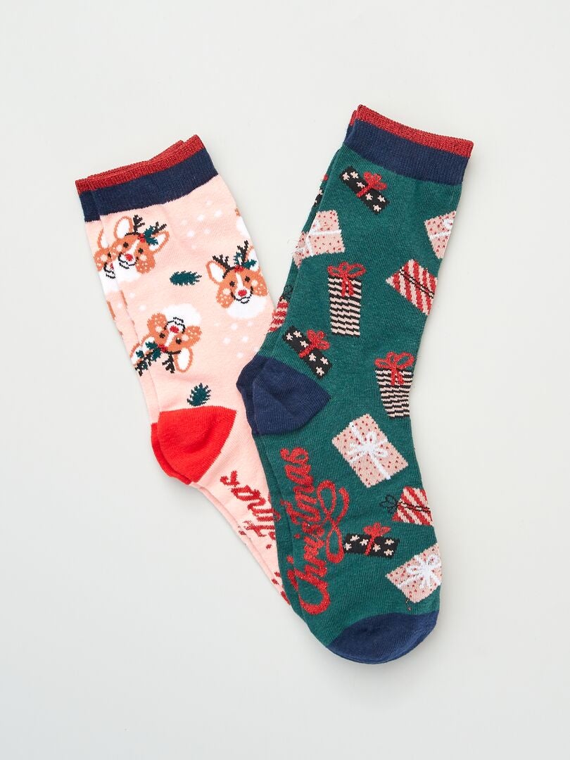 Kerstsokken - Set Van 2 Paar - ROSE - Kiabi - 5.00€