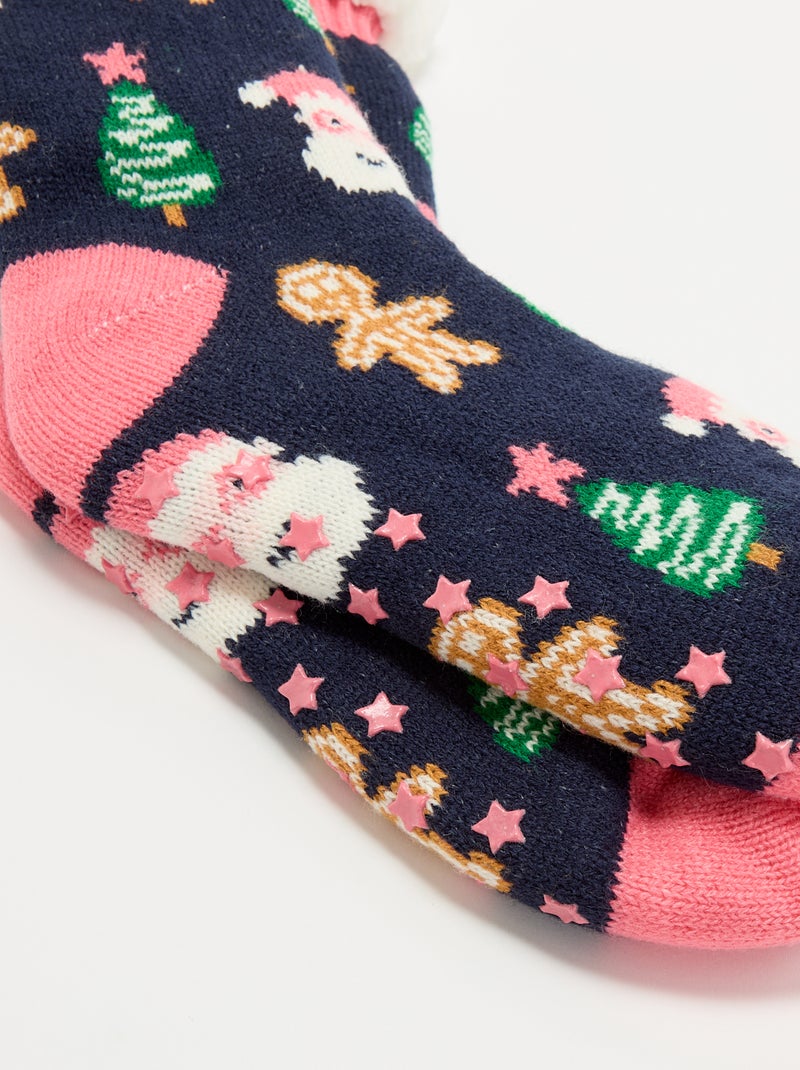 Kerstsokpantoffels Blauw - Kiabi