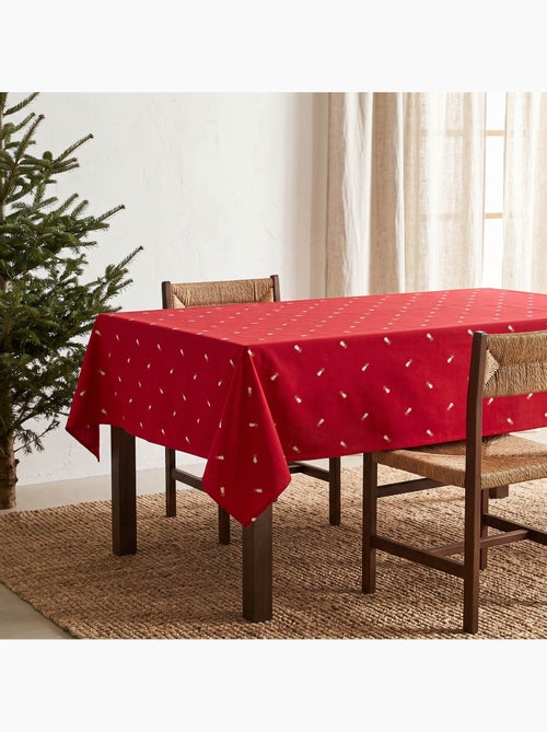 Kersttafelkleed met lurex-garen en geborduurde dennenbomen in reliëf - gamusi. - Kiabi Kersttafelkleed met lurex-garen en geborduurde dennenbomen in reliëf - gamusi. - Kiabi