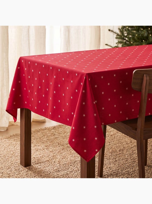 Kersttafelkleed met lurex-garen en geborduurde sterren in reliëf - gamusi. - Kiabi Kersttafelkleed met lurex-garen en geborduurde sterren in reliëf - gamusi. - Kiabi