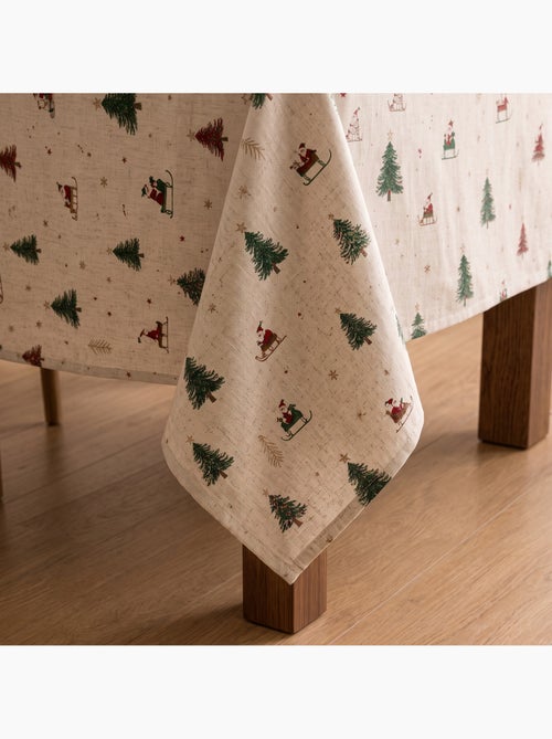 Kersttafelkleed met natuurlijke linnenlook en alpine print - gamusi. - Kiabi Kersttafelkleed met natuurlijke linnenlook en alpine print - gamusi. - Kiabi