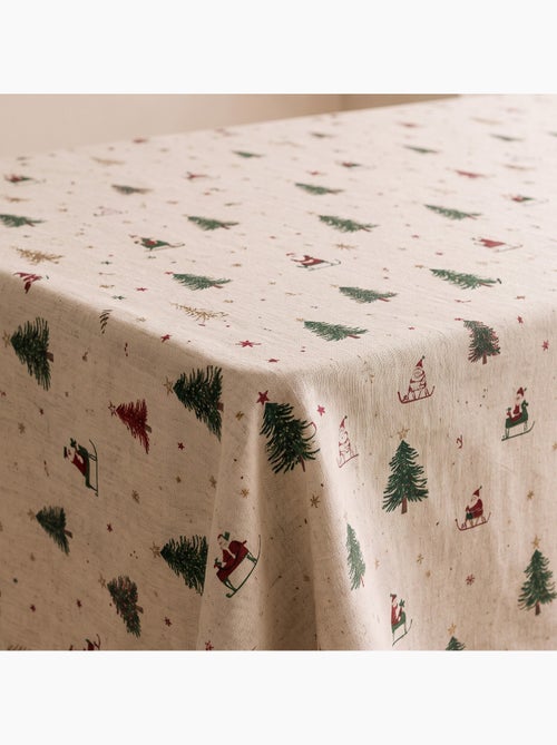 Kersttafelkleed met natuurlijke linnenlook en alpine print - gamusi. - Kiabi Kersttafelkleed met natuurlijke linnenlook en alpine print - gamusi. - Kiabi