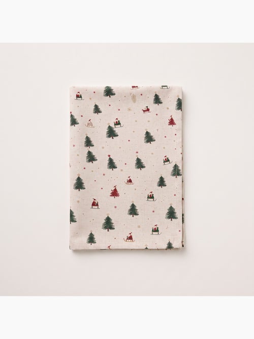 Kersttafelkleed met natuurlijke linnenlook en alpine print - gamusi. - Kiabi Kersttafelkleed met natuurlijke linnenlook en alpine print - gamusi. - Kiabi