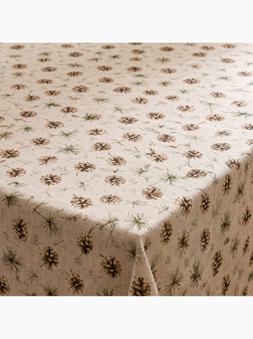 Kersttafelkleed met natuurlijke linnenlook en dennenbomenprint - gamusi. - Kiabi Kersttafelkleed met natuurlijke linnenlook en dennenbomenprint - gamusi. - Kiabi