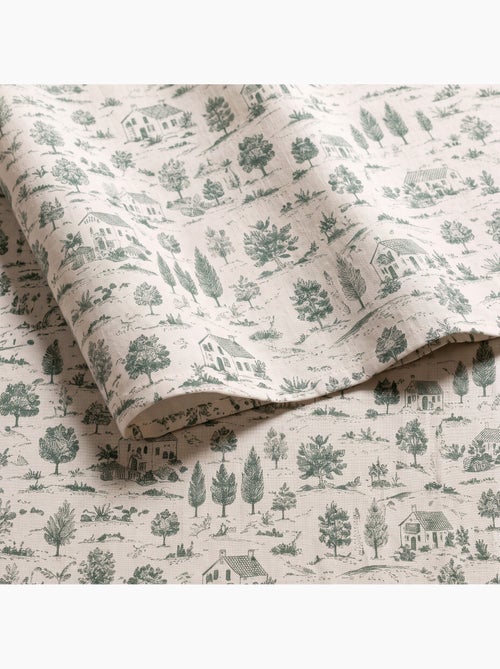 Kersttafelkleed met natuurlijke linnenlook en landelijke print - gamusi. - Kiabi Kersttafelkleed met natuurlijke linnenlook en landelijke print - gamusi. - Kiabi