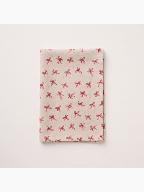 Kersttafelkleed met natuurlijke linnenlook en strikkenprint - gamusi. - Kiabi Kersttafelkleed met natuurlijke linnenlook en strikkenprint - gamusi. - Kiabi