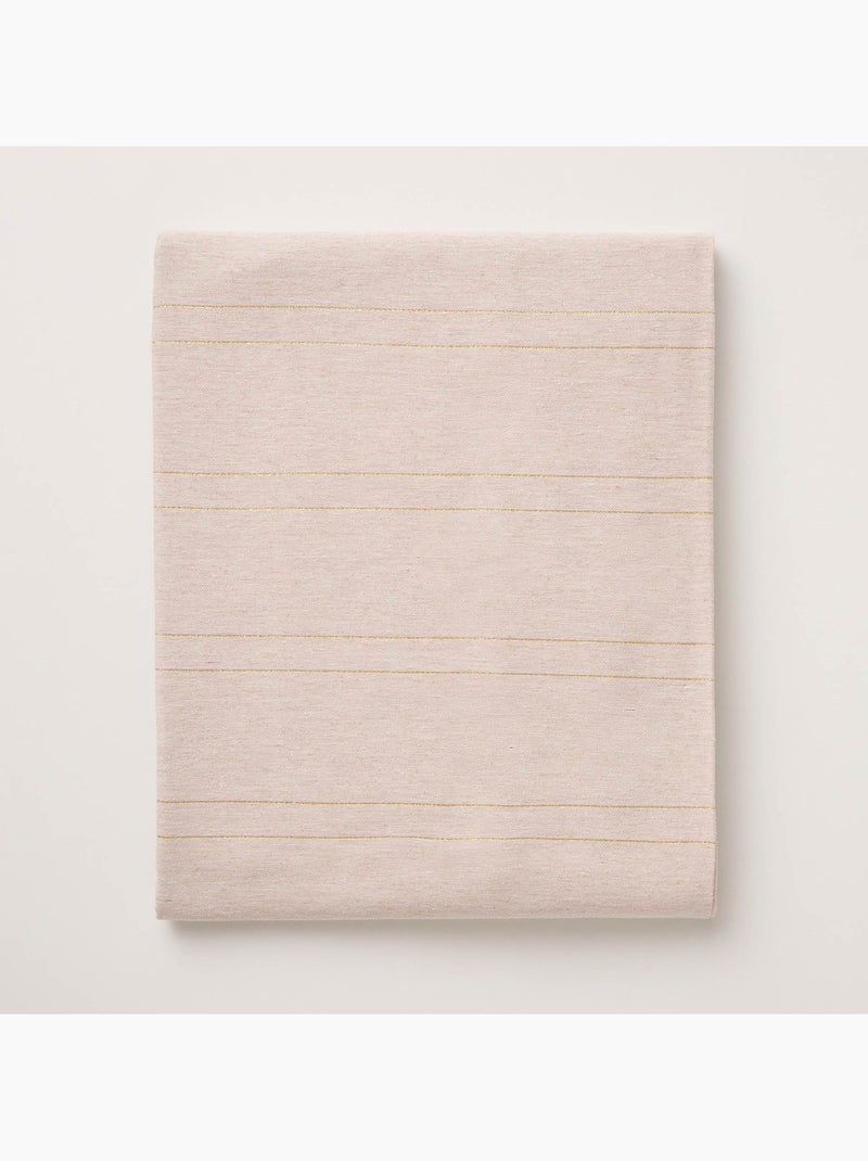 Kersttafelkleed met reliëfstrepen van lurex-garen - gamusi. Beige - Kiabi