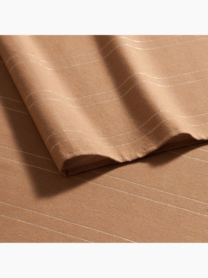 Kersttafelkleed met reliëfstrepen van lurex-garen - gamusi. Oker - Kiabi