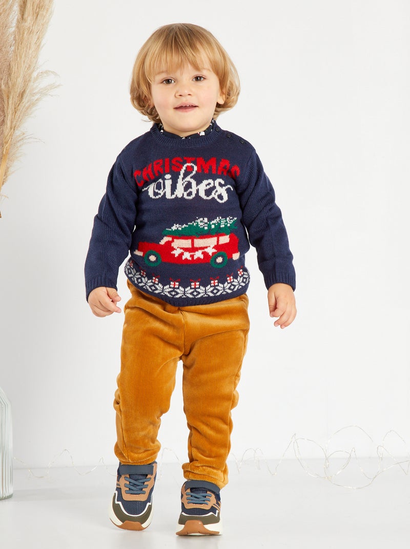 Kersttrui BLAUW - Kiabi