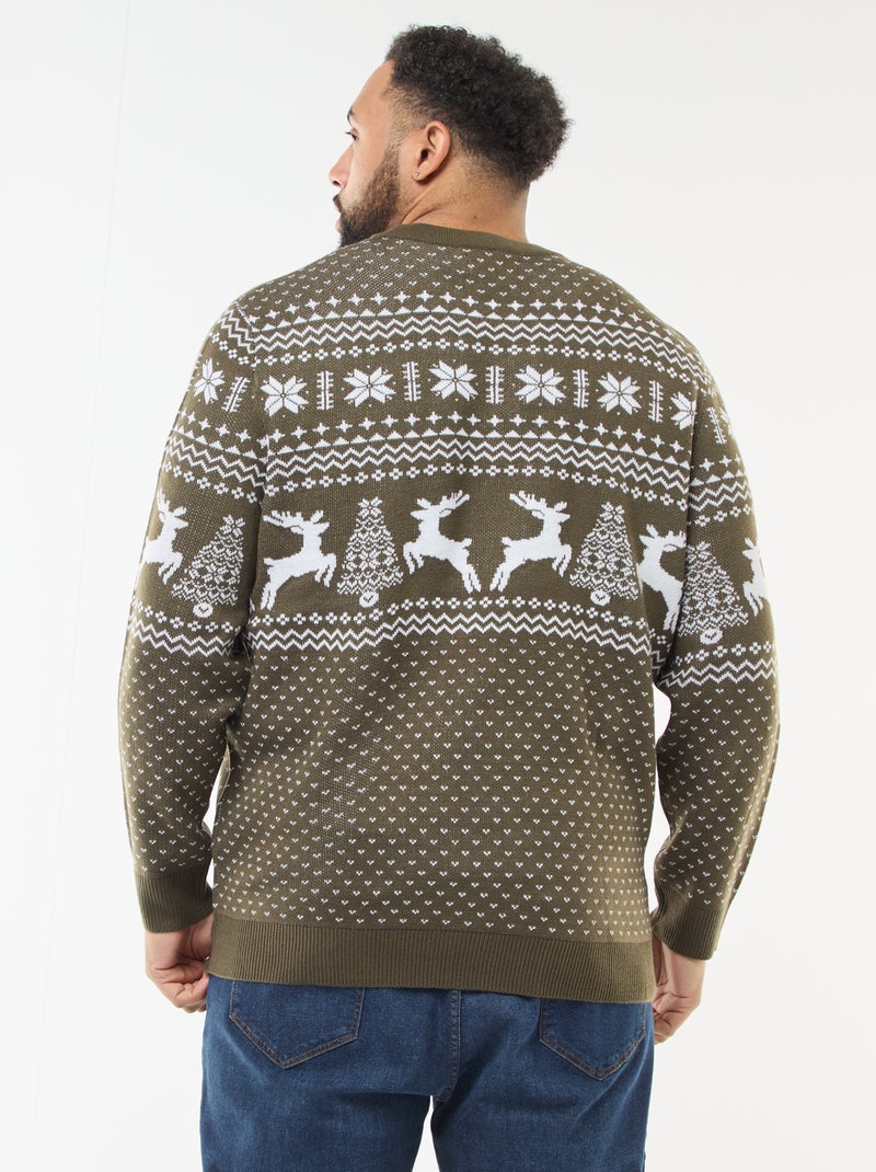 Kersttrui met motief Kaki - Kiabi