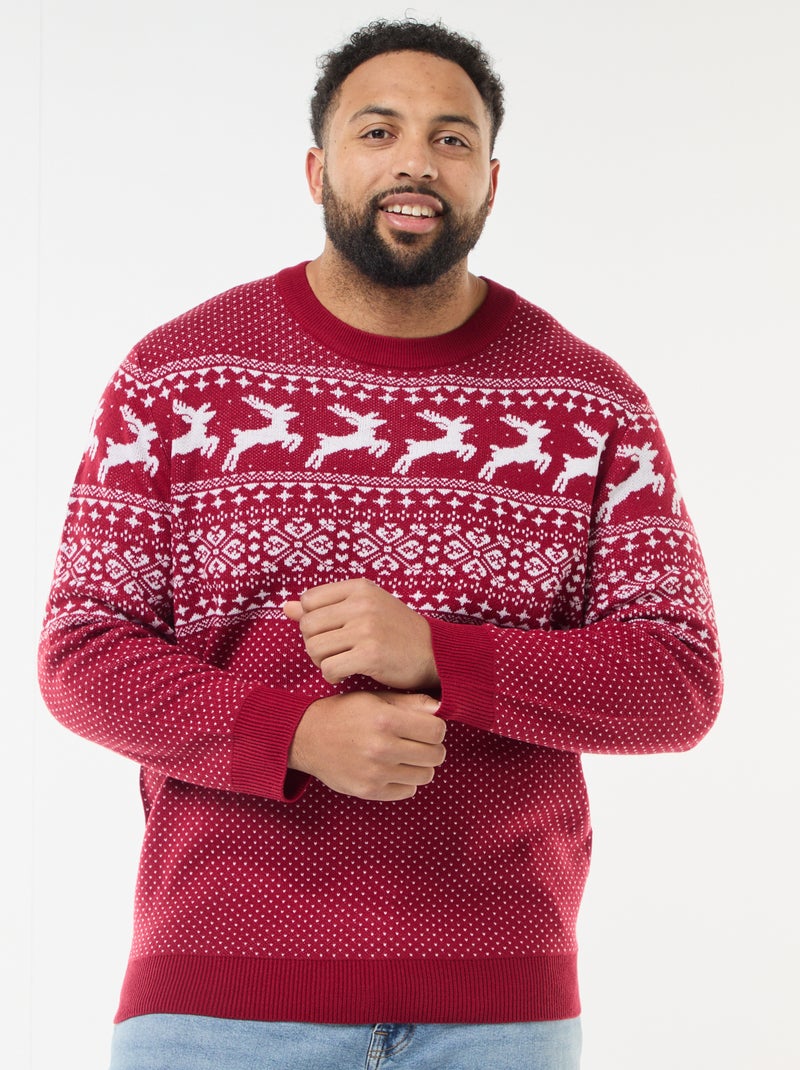 Kersttrui met motief Rood - Kiabi