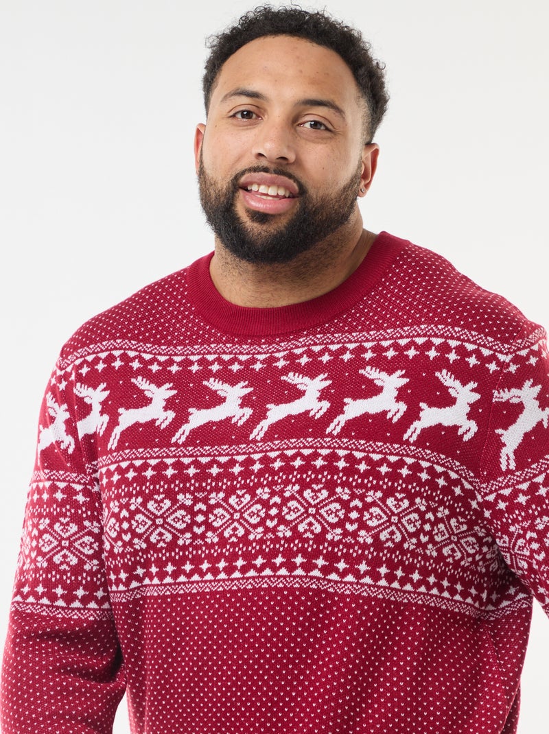 Kersttrui met motief Rood - Kiabi