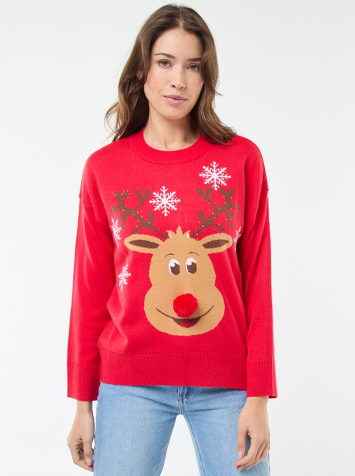Kersttrui met rendierprint - Kiabi