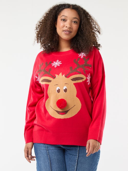 Kersttrui met rendierprint - Kiabi