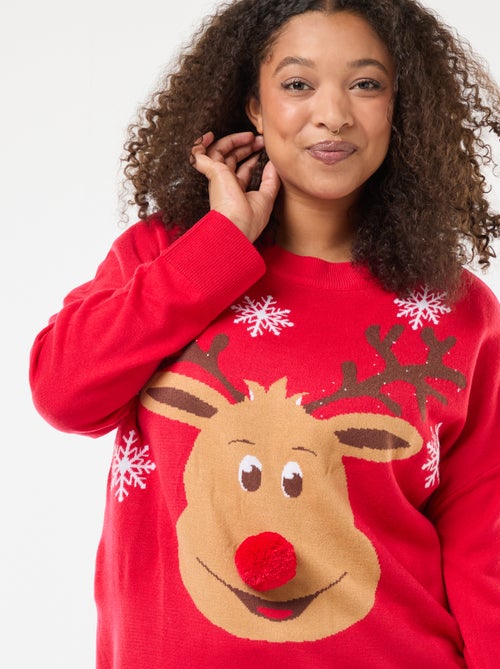 Kersttrui met rendierprint - Kiabi