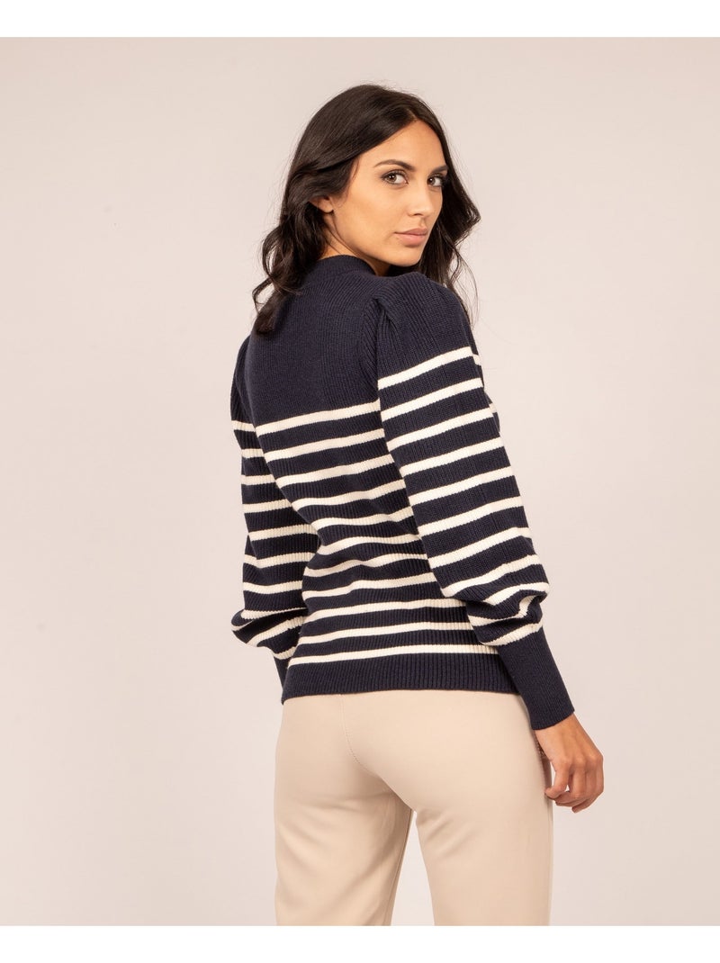 KERVIGNAC gestreepte trui Marineblauw - Kiabi