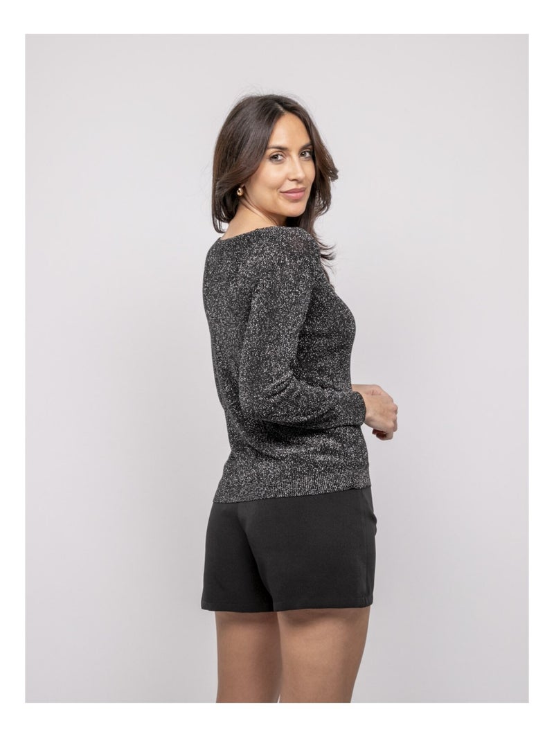 Kevel lurex vest Zwart - Kiabi