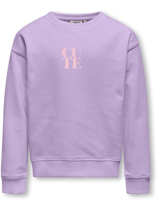 Kids Only Ditte Violette Meisjes Sweatshirt - Kiabi Kids Only Ditte Violette Meisjes Sweatshirt - Kiabi