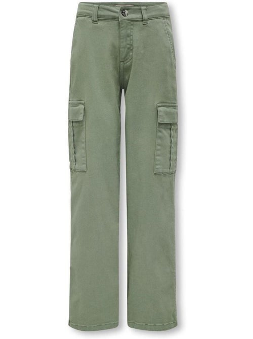 Kids ONLY Kogyarrow Meisjes Broek Recht Kaki - Kiabi Kids ONLY Kogyarrow Meisjes Broek Recht Kaki - Kiabi