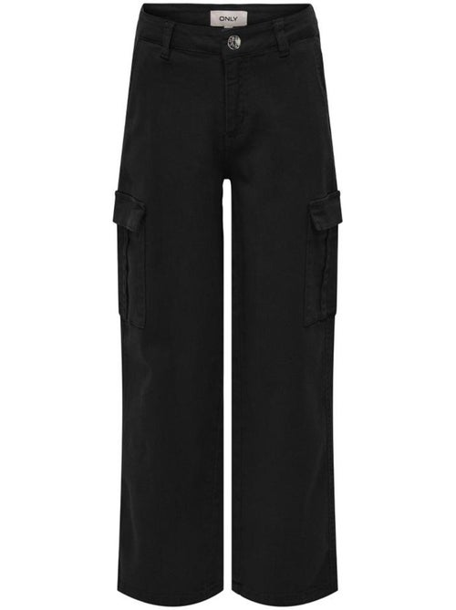 Kids ONLY Kogyarrow Zwarte Rechte Broek voor Meisjes - Kiabi Kids ONLY Kogyarrow Zwarte Rechte Broek voor Meisjes - Kiabi