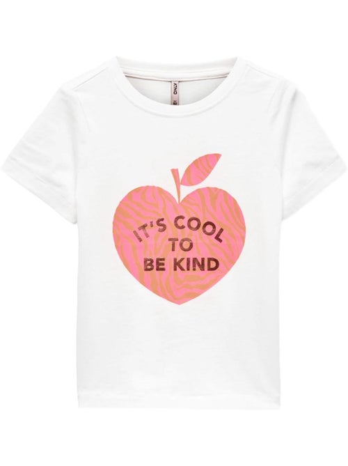 Kids Only Maggie T-shirt Wit voor Meisjes - Kiabi Kids Only Maggie T-shirt Wit voor Meisjes - Kiabi