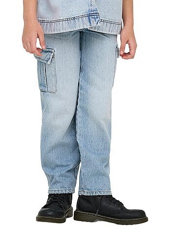 Kids only mony wide straight cargo jeans lichtblauw voor meisjes