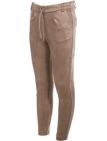 Kids only poptrash beige suède broek voor meisjes