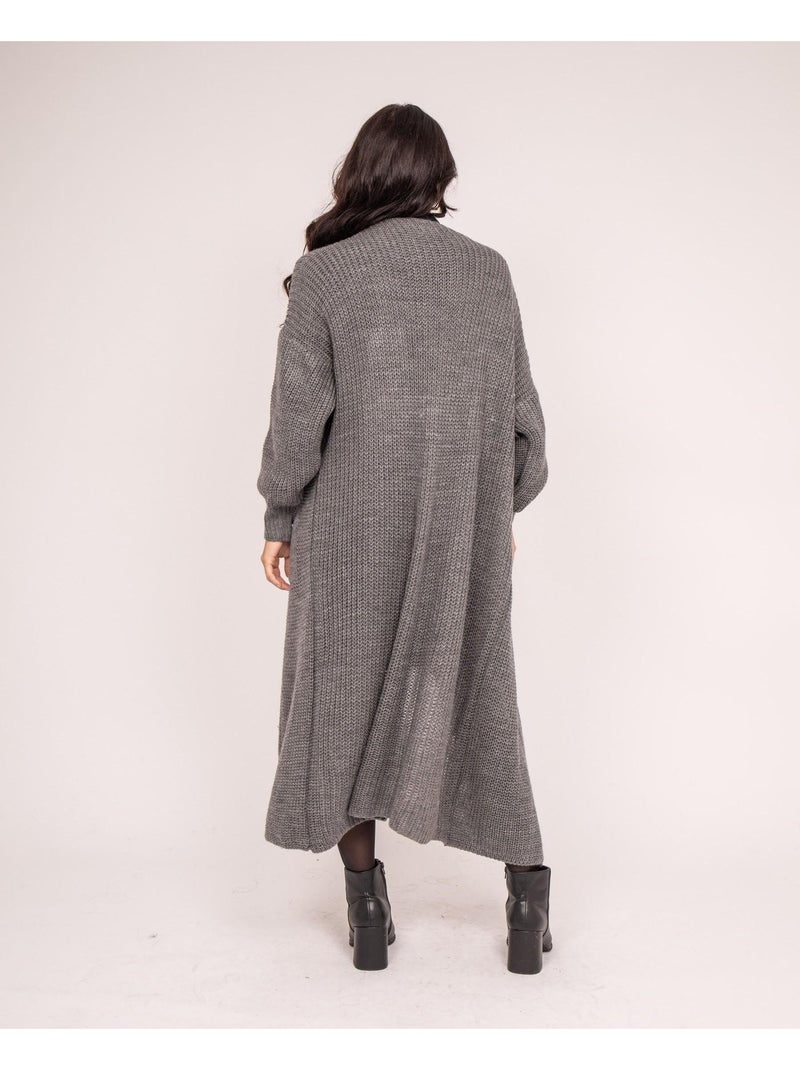 KILIAN lange open cardigan Grijs - Kiabi