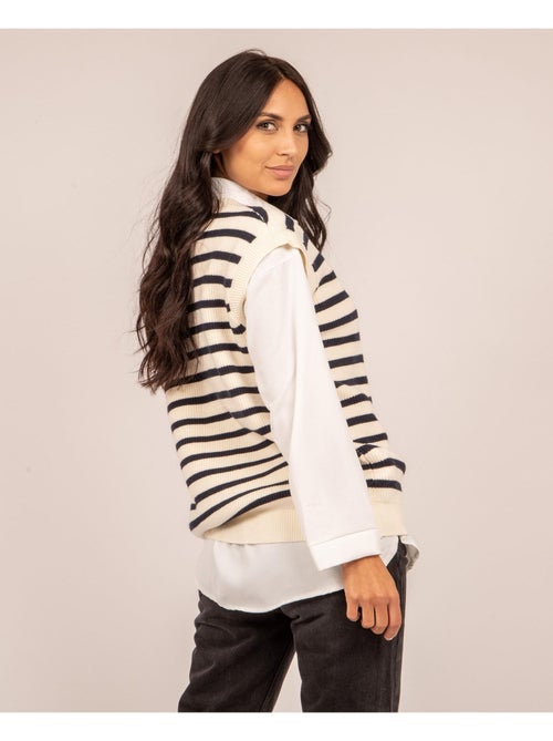 KILISS gestreept mouwloos vest - Kiabi KILISS gestreept mouwloos vest - Kiabi