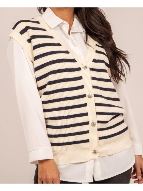 KILISS gestreept mouwloos vest - Kiabi KILISS gestreept mouwloos vest - Kiabi