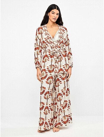 Kimono bedrukt met palmbomen