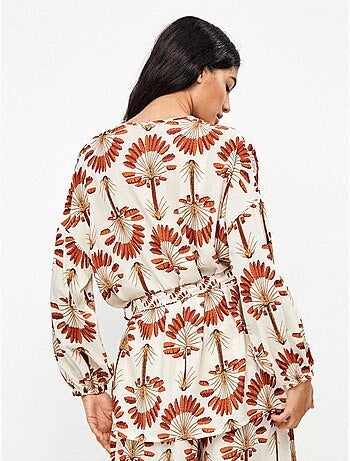 Kimono bedrukt met palmbomen