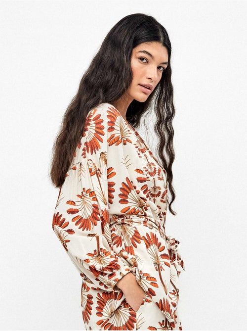 Kimono bedrukt met palmbomen - Kiabi