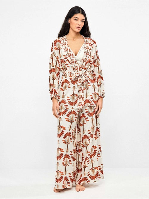 Kimono bedrukt met palmbomen - Kiabi