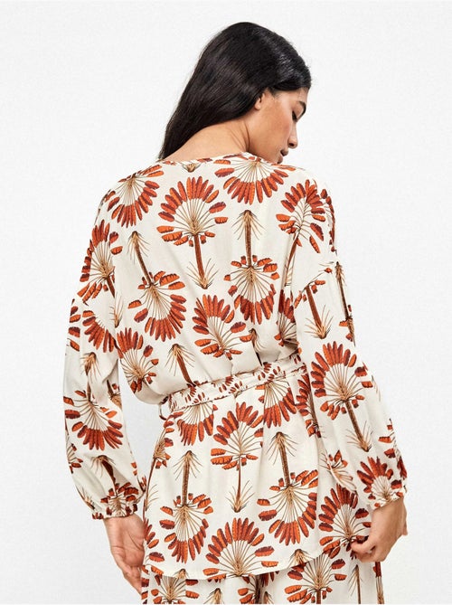 Kimono bedrukt met palmbomen - Kiabi