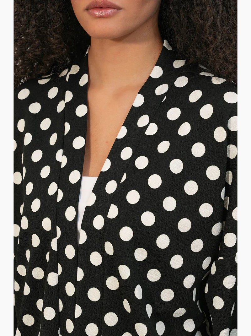 Kimono de plage à pois bdart Noir - Kiabi