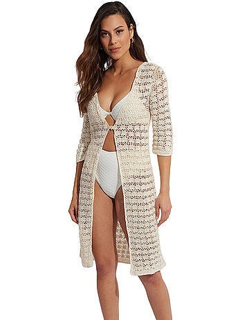 Kimono de plage manches trois-quarts complementos