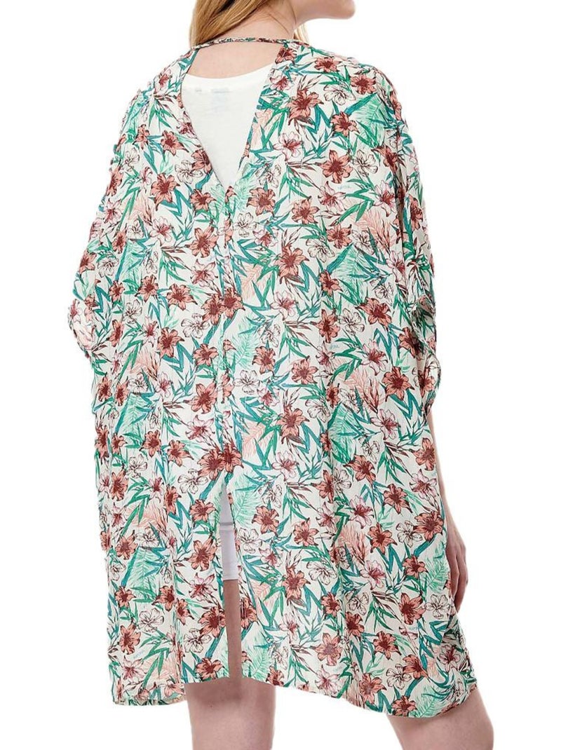 Kimono Fleuries Femme Kaporal Vert - Kiabi