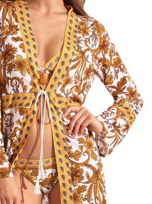 Kimono long de plage acanthus - Kiabi Kimono long de plage acanthus - Kiabi