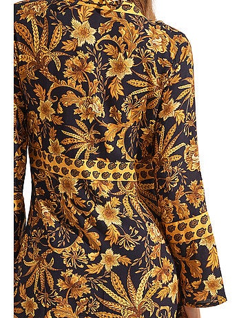 Kimono long de plage acanthus