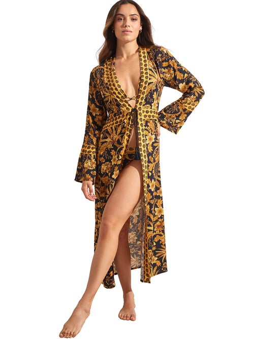 Kimono long de plage acanthus - Kiabi Kimono long de plage acanthus - Kiabi